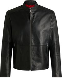HUGO - Lokis Leather Jacket - Lyst