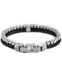 Fossil - Bracciale da uomo in acciaio inox color argento JF04855040 - Lyst
