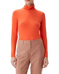 Comma, - Langarmshirt mit Rollkragen - Lyst