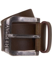 Replay - Leather Belt - Lyst
