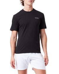 Calvin Klein - T-Shirt Kurzarm Micro Logo Interlock Rundhalsausschnitt - Lyst