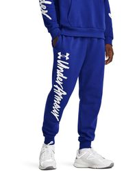 Under Armour - Rival Fleece Graphic joggers - Lyst