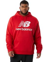 New Balance - NB Essentials Stacked Logo Po Kapuzenpullover - Lyst
