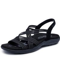 Skechers - Ladies Reggae Slim Simply Stretch Chocolate/multi Sandals 163023/chmt - 6 Uk - Lyst