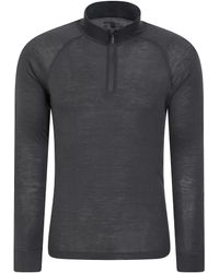 Mountain Warehouse - Merino Mens Long Sleeved Thermal Baselayer Top - Lightweight, Breathable & Quick Wicking Jumper With Half Zip - Lyst