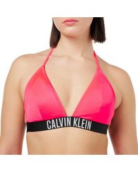 Calvin Klein - Triangle Bikini Top Self-tie - Lyst