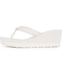 Tommy Hilfiger - Th Strepen Wedge Beach Sandal Flip Flops - Lyst