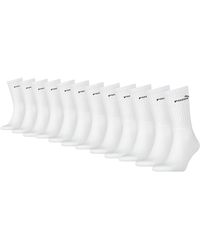 PUMA - Classic Sokken Sportsokken 12 Pack 75% Katoen 35-38 39-42 43-46 Zwart Wit Grijs Blauw - Lyst