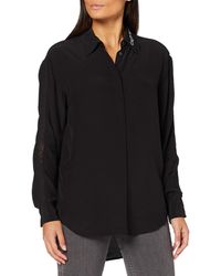 Calvin Klein Drapey Shirt with Mesh Tape Camicia - Nero