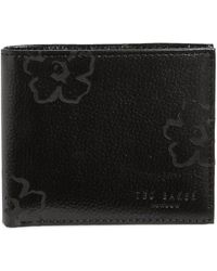 Ted Baker - London S Roody Laser Etched Bifold Leather Wallet Black - Lyst