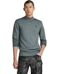 G-Star RAW - Premium Core Mock Knitted Sweater - Lyst