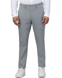 Celio* - Pantaloni formali da uomo in poliestere slim fit grigio tinta unita - Lyst