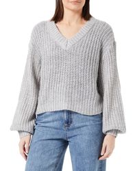 Vero Moda - Vmthunder Ls V-neck Pullover Ga Bf Sweater - Lyst