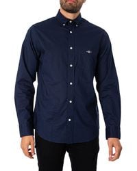 GANT - REG POPLIN SHIRT - Lyst
