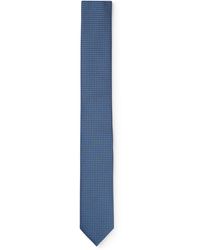 HUGO - Tie cm 6 Krawatte aus Seiden-Mix mit Jacquard-Muster Dunkelblau Stck - Lyst