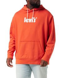Levi's - Relaxed Graphic Po Poster Logo Hoodie R - Lyst