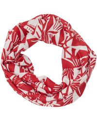 S.oliver - Loop-Schal aus Viskose mit floralem Muster mohnrot ONESIZE - Lyst