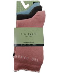 Ted Baker - Maxtwo Assorted Three Pack Of Ankle Socks Uk 4-8 Eur 37-42 Ladies - Lyst