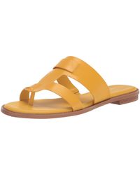 Franco Sarto - S Gretta Flat Sandal Sunset Yellow Leather 8 M - Lyst