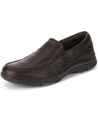 Rockport - Eberdon Slip-on Loafer- Dark Brown Leather-6.5 W - Lyst