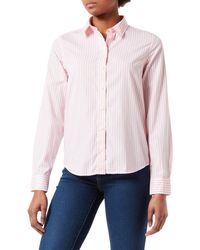 GANT - REG Broadcloth Striped Shirt Bluse - Lyst