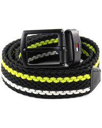 Tommy Hilfiger Denton Elastic Stripe Belt 3.5 W115 Lemon Lime - Mehrfarbig