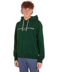Tommy Hilfiger - Tommy Logo Hoody Mw0mw11599 Hoodies,groen - Lyst