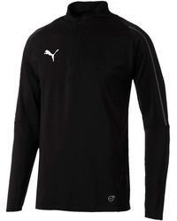 PUMA - Final Half Zip Long Sleeve Mens Training Top - Black - Lyst