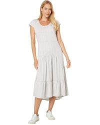 Tommy Hilfiger - Gestuftes gestreiftes Midikleid - Lyst