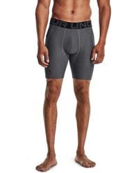 Under Armour - Heatgear 6" Compression Shorts Carbon Heather - Lyst