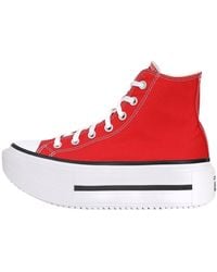 Converse - Sneakers Chuck Taylor all Star Lift Double Stack Platform Rosse da Donna 38 - Lyst
