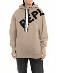 Replay - Sweat à Capuche en Coton pour - Lyst
