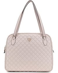 Guess - Schoudertas Met Laptopvak Giully Travel Tote Oak Lichtgrijs - Lyst