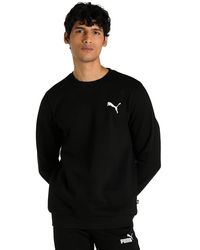 PUMA - S Essential Small Logo Sweatshirt Long Sleeve Black Xl - Lyst
