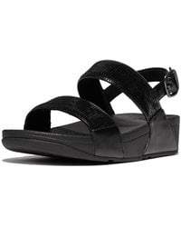 Fitflop - Lulu Sequin Back-strap Sandals Wedge - Lyst