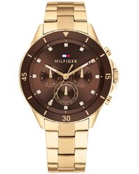 Tommy Hilfiger - Reloj Analógico de Cuarzo multifunción para mujer Colección Collection con Correa en Acero Inoxidable dorado - Lyst