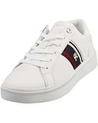 Tommy Hilfiger - Corp Webbing Sneaker Womens Casual Trainers In White - 7.5 Uk - Lyst