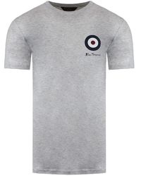 Ben Sherman - S Classic Short Sleeve Target Retro Casual T-shirt S Grey - Lyst