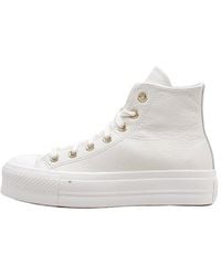 Converse - Sneakers Chuck Taylor all Star Lift Platform Golden Hits Panna da Donna 36 - Lyst