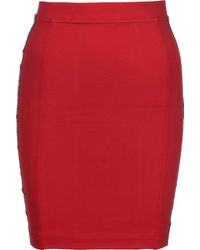 Calvin Klein Milano Logo Elastic Skirt Falda - Rojo
