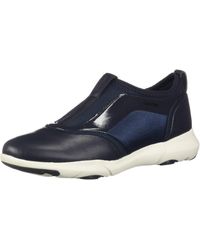 Geox - D Nebula S S Nappa Leather Slip On Trainers - Lyst