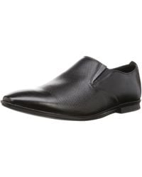 Clarks - Slip-on Loafer Flats Shoes Kinver Step Black Leather - Lyst