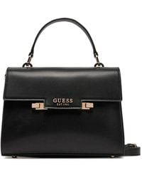 Guess - HWEVG964120BLA ECO ALDITH TOP HANDLE FLAP BLACK Size One Size - Lyst