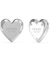 Guess - Orecchini A Lobo donna All you need is love in Acciaio - Lyst