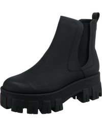 Guess - Vaeda s Black Leather Boots-UK 8 / EU 41 - Lyst