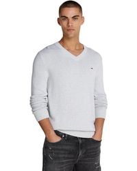 Tommy Hilfiger - S Tjm Slim Essential Vneck Dm0dm19429 Pullover Sweater - Lyst