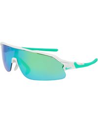 Nike - Occhiali da Sole FLYFREE SHIELD EV24033 907 MAT LT SILVER/GREN MIR/VOLT 72/05/130 Uomo - Lyst