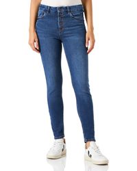 Springfield Denim Jeans Slim Washed Medo Dark Broek in het Blauw Dames Kleding voor voor Jeans voor Jeans met rechte pijp 