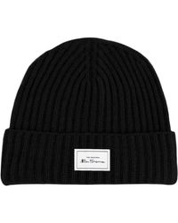 Ben Sherman - S Ribbed Beanie Hat One Size Black - Lyst