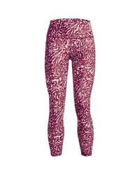 Under Armour - S Printed Ankle Leggings Pink M - Lyst